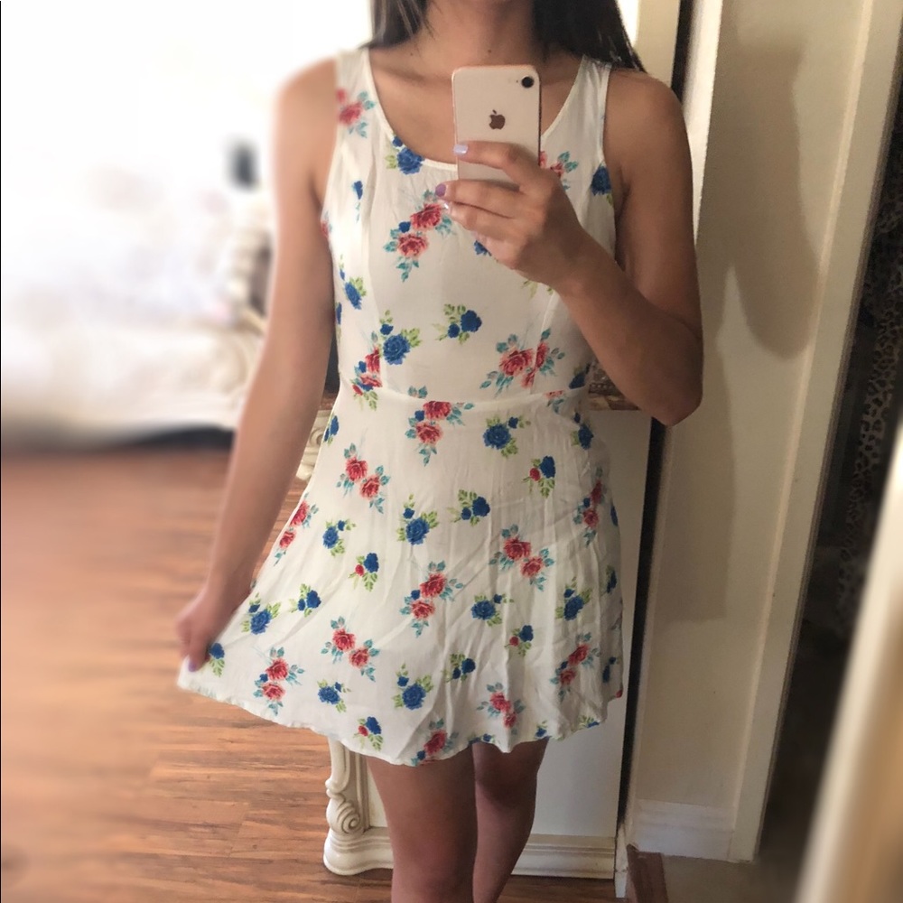 White floral dress